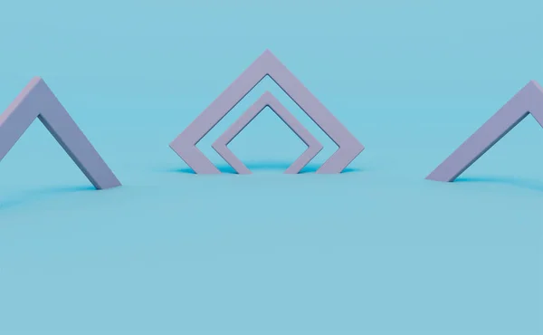 紫の色の正方形 製品のためのスタジオシーン 最小限のデザイン 3Dレンダリング — ストック写真