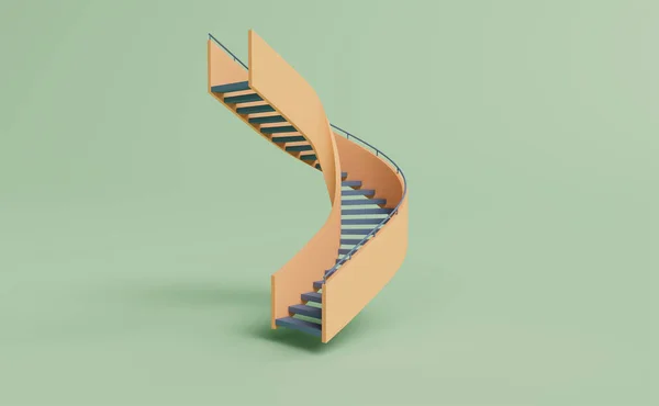 Render New Orleans Color Stairs Pixie Green Background — 스톡 사진