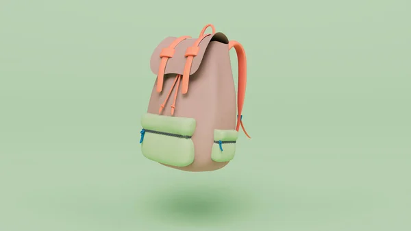 Backpack Render Ilustrasi Dengan Latar Belakang — Stok Foto