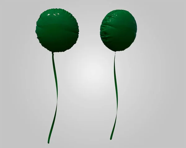 Foil Balloon Render Elemento Diseño Abstracto Concepto Minimalista —  Fotos de Stock
