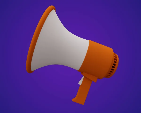 Megaphone Speaker Render Abstract Design Element Minimalist Concept — Zdjęcie stockowe