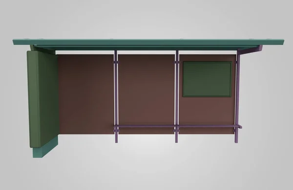 Abstract Design Element Render Bus Stop Minimalist Concept — Stock Fotó