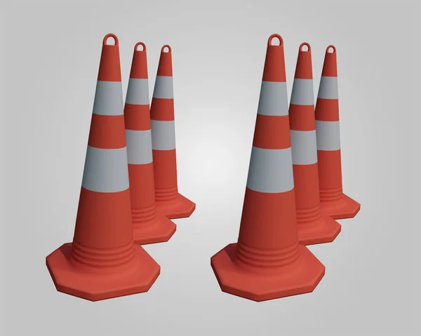 Elemento Design Abstrato Renderização Conceito Minimalista Traffic Cone — Fotografia de Stock