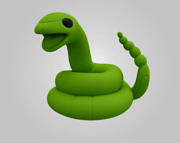 Serpiente Render Elemento Diseño Abstracto Concepto Minimalista — Foto de Stock