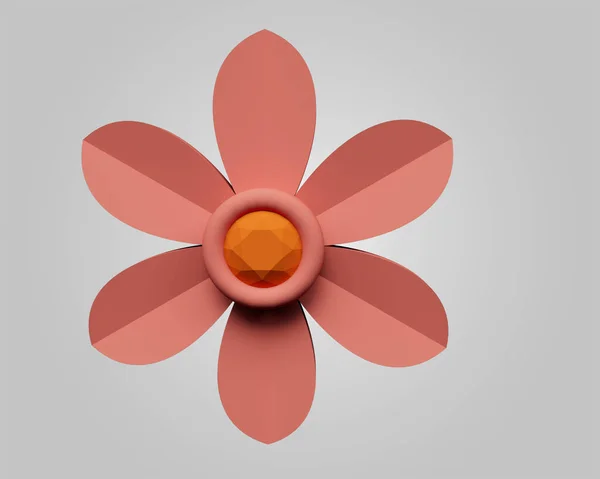 Element Projektu Renderowanie Wisiorek Kwiatowy Minimalistyczna Koncepcja — Zdjęcie stockowe