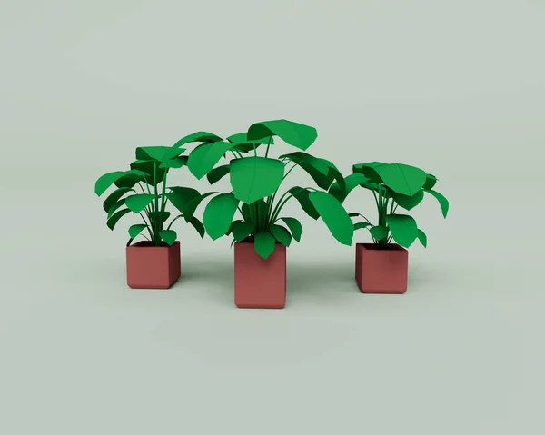 Flower Plant Render Abstract Design Element Minimalist Concept — Photo