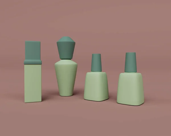 Abstract Design Element Render Cosmetic Bottles Minimalist Concept — ストック写真