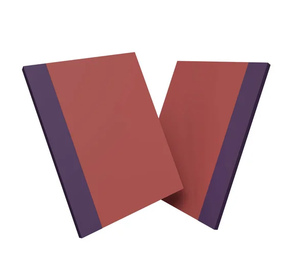 3d illustration of book with blank covers mock up