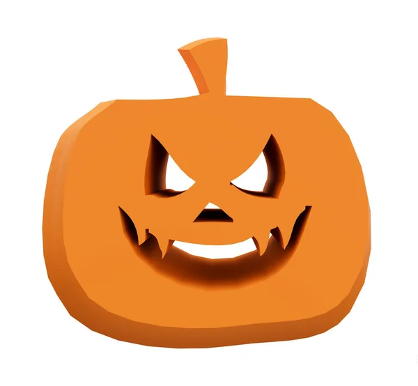 Illustration Halloween Pumpkin Front View Halloween Background Design Element — Photo