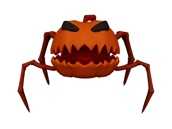 Illustration Spider Halloween Pumpkin Minimal Halloween Background Design Element — Stockfoto