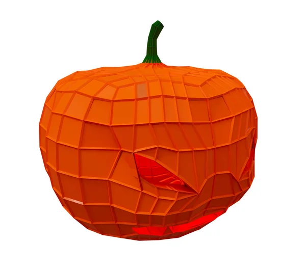 Illustration Halloween Pumpkin Candle Glowing Side View Halloween Background Design — 图库照片