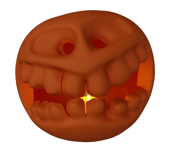 Illustration Halloween Pumpkin Candle Glowing Halloween Background Design Element — Stockfoto