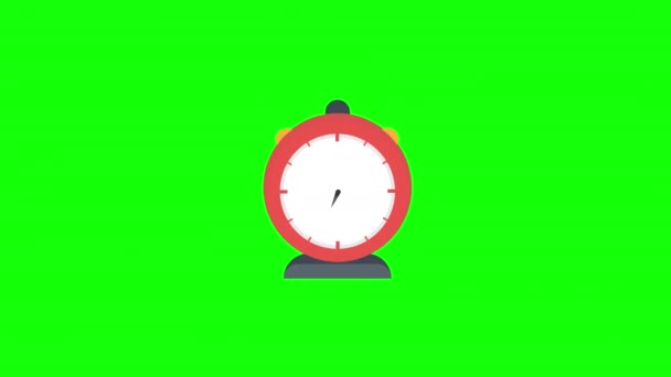 Alarm Clock Ringing Icon Reminder Time Motion Graphic Animation Transparent — Stockvideo