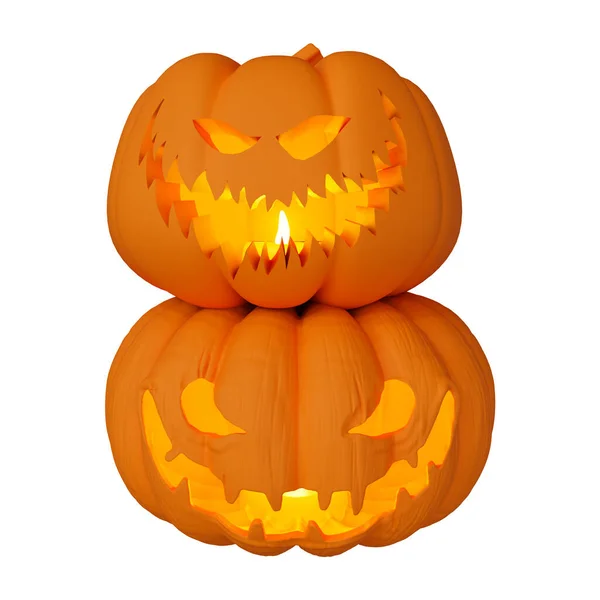 Illustration Halloween Pumpkin Candle Glowing Halloween Background Design Element — Stock Fotó