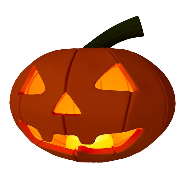Illustration Halloween Pumpkin Candle Glowing Halloween Background Design Element — Stock Fotó
