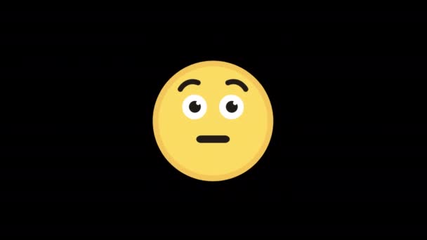 Nervous Scream Emoji Icon Motion Graphics Animation Κανάλι Άλφα Διαφανές — Αρχείο Βίντεο