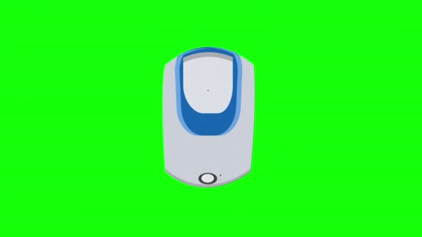 Air Purifier Icon Motion Graphics Animation Alpha Channel Transparent Background — Stock Video