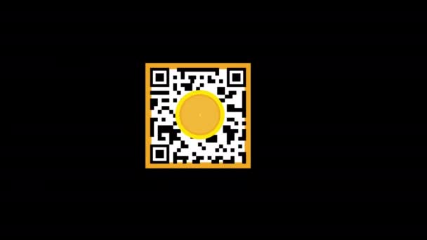 Bitcoin Address Animace Pohybu Ikon Alfa Kanálem Transparentní Pozadí Prores — Stock video