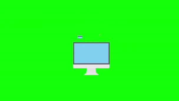 Online Business Koncept Ikon Rörelse Grafik Animation Med Alfa Kanal — Stockvideo