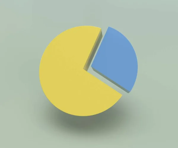 colorful pie chart graph icon 3d illustration, minimal 3d render illustration on on pastel Sprout background.