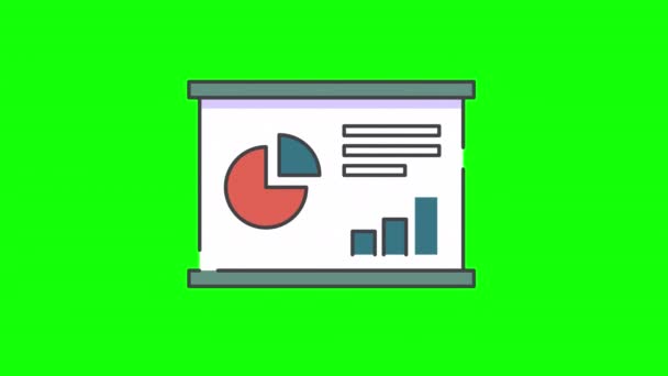 Business Analysis Ikon Loop Animation Med Alfakanal Transparent Bakgrund Prores — Stockvideo