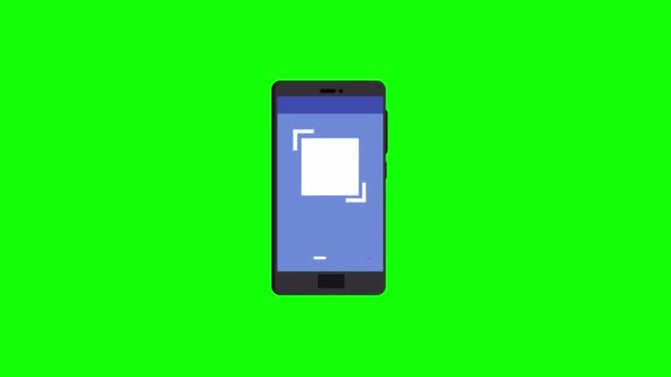 Kod Skan Ikona Smartfona Telefon Komórkowy Kod Kreskowy Animacja Pętlowa — Wideo stockowe