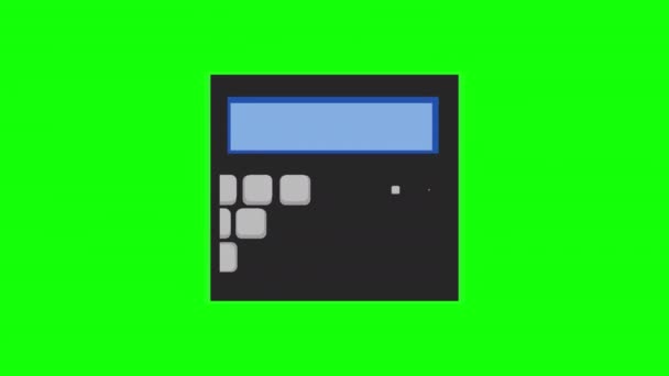 Miniräknare Ikon Affärsberäkningar Matematik Utbildning Och Ekonomi Loop Animation Med — Stockvideo