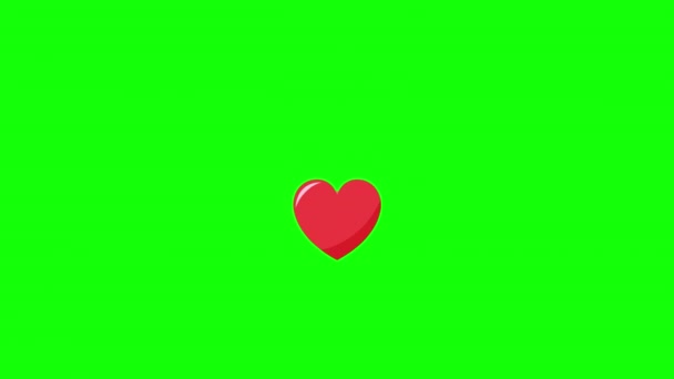 Vermelho Amor Coração Pop Ícone Animation Heart Beat Conceito Para — Vídeo de Stock