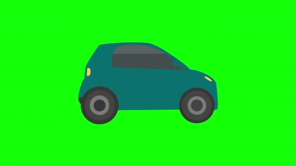 Αυτοκίνητο Εικονίδιο Animation Vehicle Loop Animation Κανάλι Άλφα Πράσινη Οθόνη — Αρχείο Βίντεο