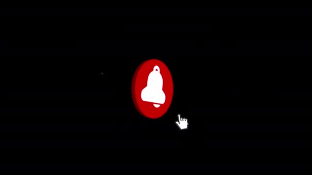 Hanging Bell Alert Ring Icon Bell Notification Animation Motion Graphics — Stock Video