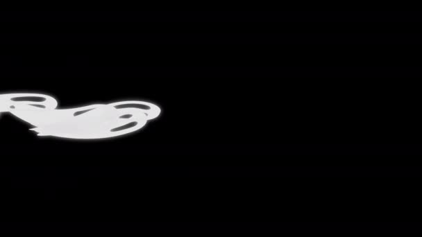 ハロウィーンゴースト要素背景モーショングラフィックスビデオアルファチャンネルで透明背景 — ストック動画