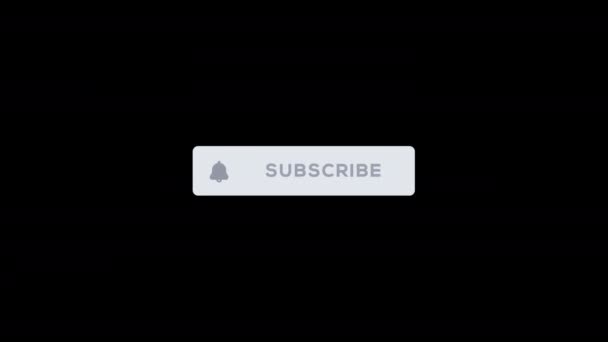 Subscribe Reminder Button Animation Motion Graphics Video Transparent Background Alpha — Stock Video