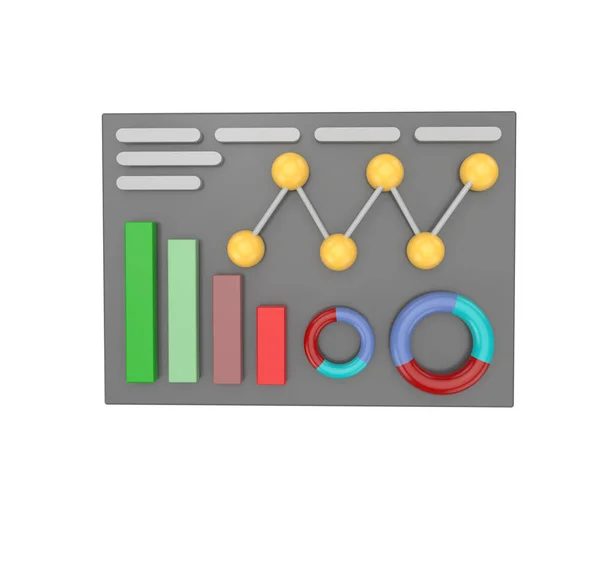 Ilustración Barras Crecimiento Flecha Ascendente Progreso Gráficos Diagramas Tarta Línea —  Fotos de Stock