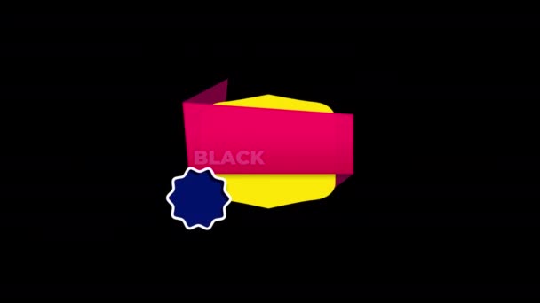 Black Friday Venda Por Cento Banner Sinal Para Vídeo Promocional — Vídeo de Stock