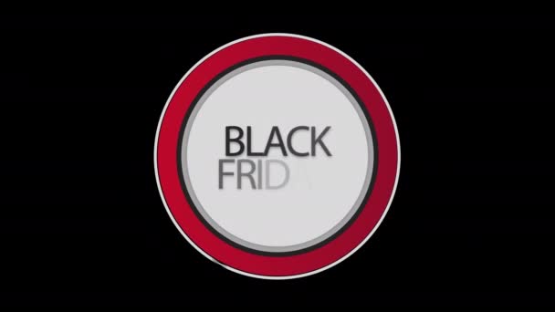 Black Friday Vente Pour Cent Hors Enseigne Bannière Pour Vidéo — Video