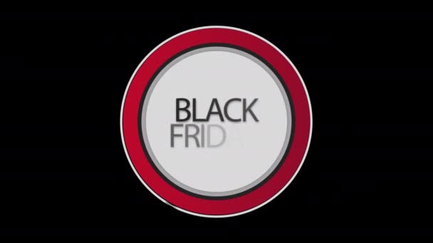 Μαύρη Παρασκευή Πώληση Τοις Εκατό Banner Υπογράψει Για Promo Βίντεο — Αρχείο Βίντεο