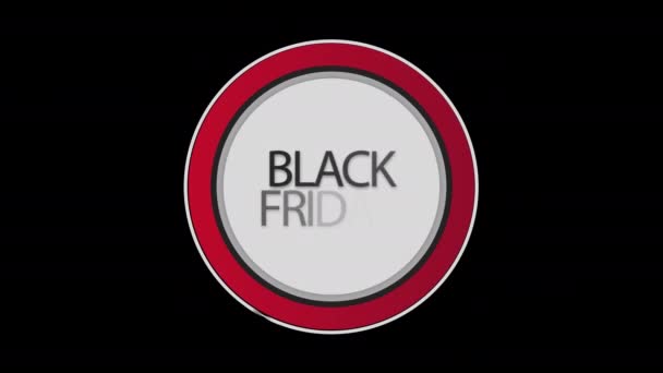 Wyprzedaż Black Friday Zniżki Baner Reklamowy Odznaka Sprzedaży Specjalna Oferta — Wideo stockowe