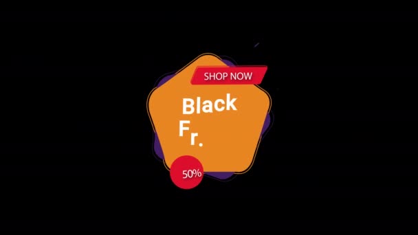 Black Friday Sleva Prodeje Sign Banner Pro Promo Video Odznak — Stock video