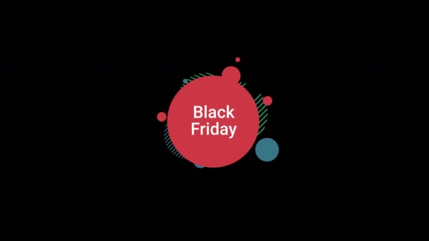 Μαύρη Παρασκευή Έκπτωση Πώληση Τοις Εκατό Banner Πινακίδα Για Promo — Αρχείο Βίντεο