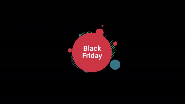 Viernes Negro Descuento Venta Por Ciento Fuera Pancarta Promoción Vídeo — Vídeos de Stock