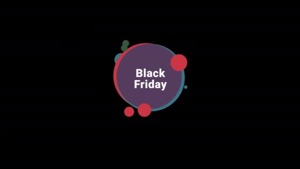 Rabat Promocyjny Black Friday Zniżki Baner Reklamowy Odznaka Sprzedaży Specjalna — Wideo stockowe