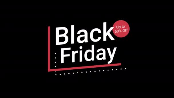 Black Friday Sleva Prodeje Sign Banner Pro Promo Video Odznak — Stock video