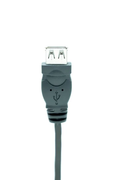 USB-Stecker isoliert auf weißem Hintergrund — Stockfoto