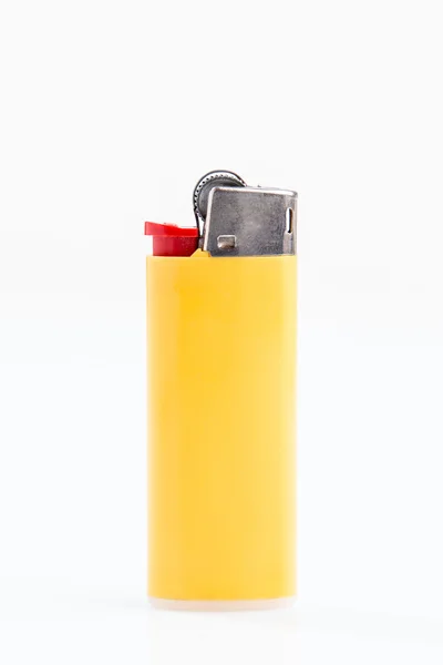 Yellow lighter isolated on white background Stock Picture