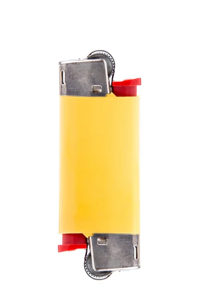 Yellow lighter isolated on white background — Stock Photo, Image