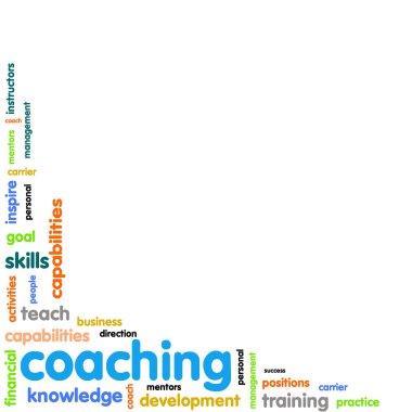 Coaching concept word cloud clipart
