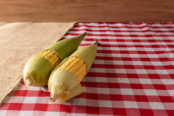 Table Brazilian Festa Junina Corn — Stock Photo, Image