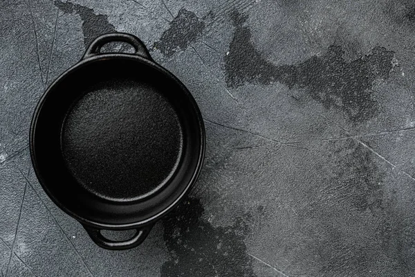 Metin Veya Yiyecek Için Kopyalama Alanı Olan Siyah Boş Kil — Stok fotoğraf