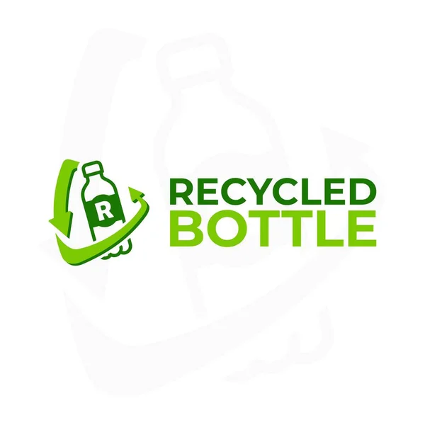 Ikona Recyklované Láhve Šablona Loga Recyklace Plastů Ikona Recyklace Odpadu — Stockový vektor