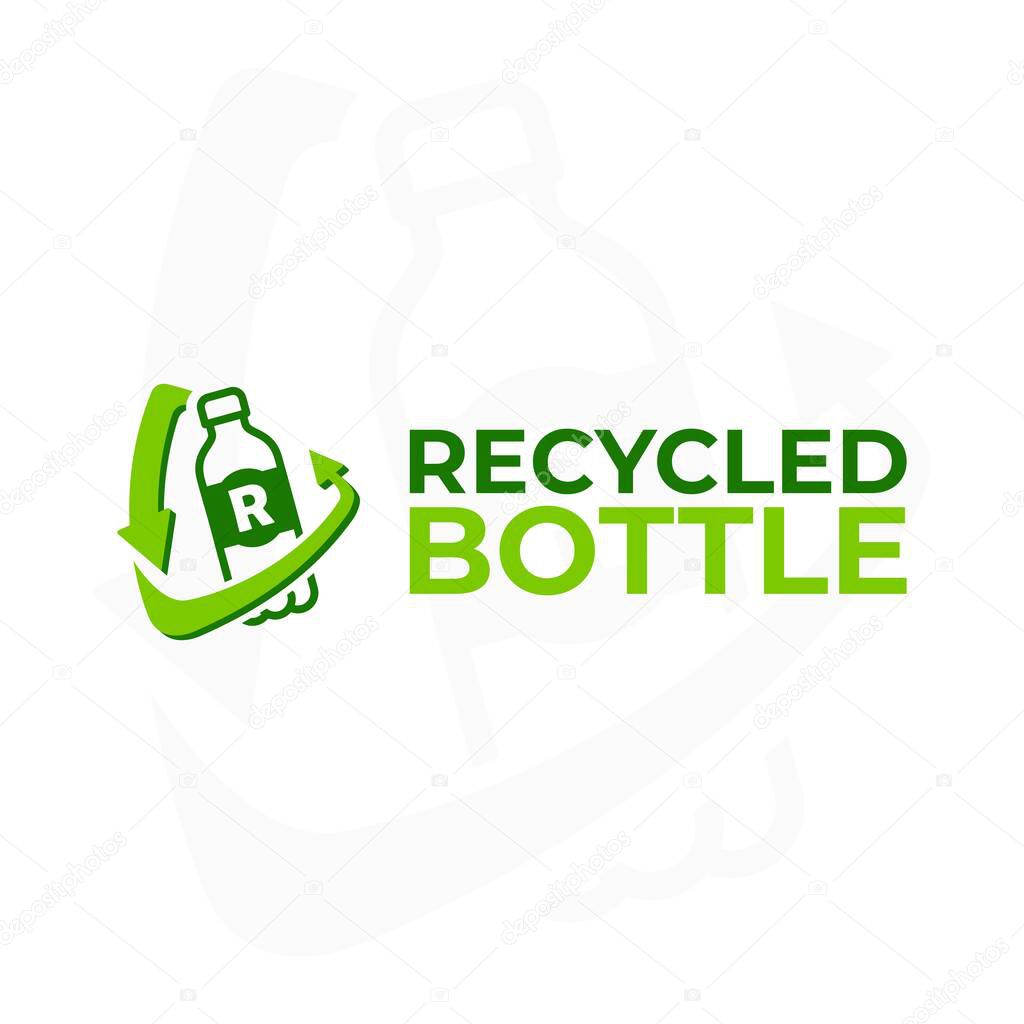 Recycled bottle icon. Plastic recycling logo template. Waste plastic recycling icon. Separate recycling for plastic.